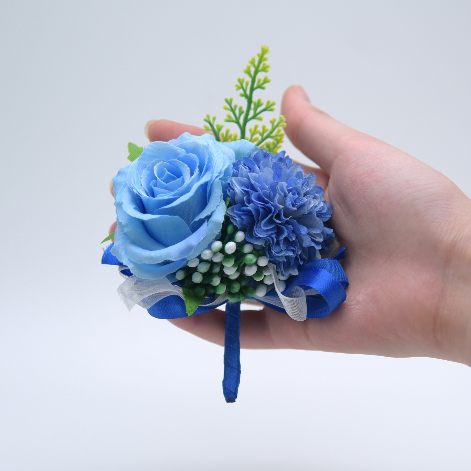 D764Wedding Best Man Groom Wedding Chest Flower Rose Bride Bridesmaids Wedding Wrist Flower Packaging Flower Simulation Flower