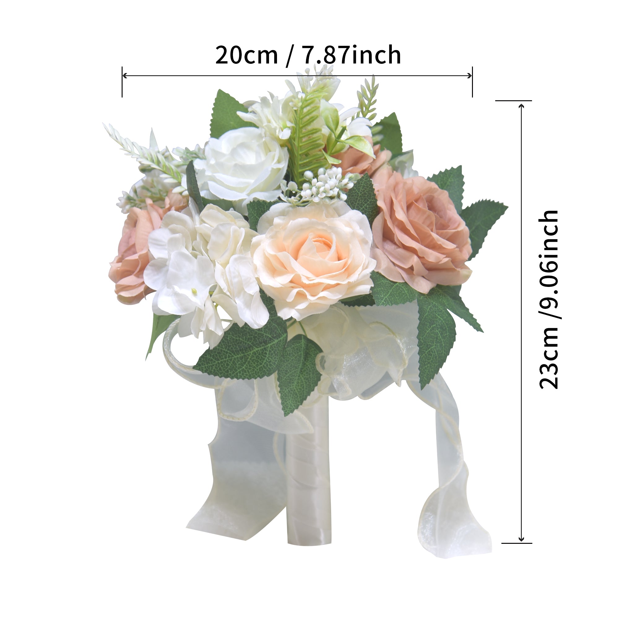 161 Simulated Bridal Bouquet, Wedding Photography Prop Bridal Toss Bouquet Western-style Outdoor Wedding Bridal and Bridesmaid Bouquet