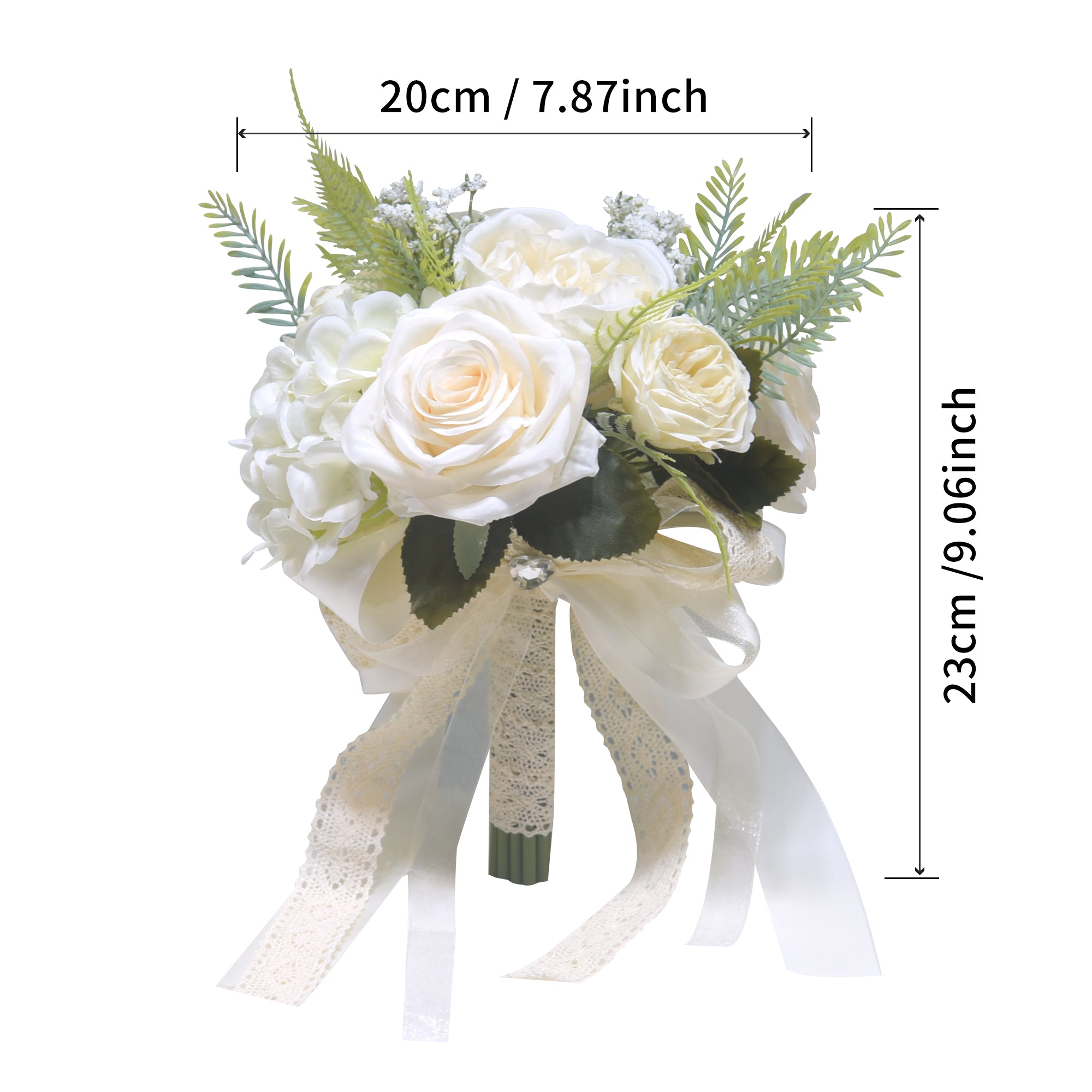 162 Forest-style artificial rose bridal bouquet for wedding photoshoots, suitable for brides on their wedding, engagement or marriage occasions.