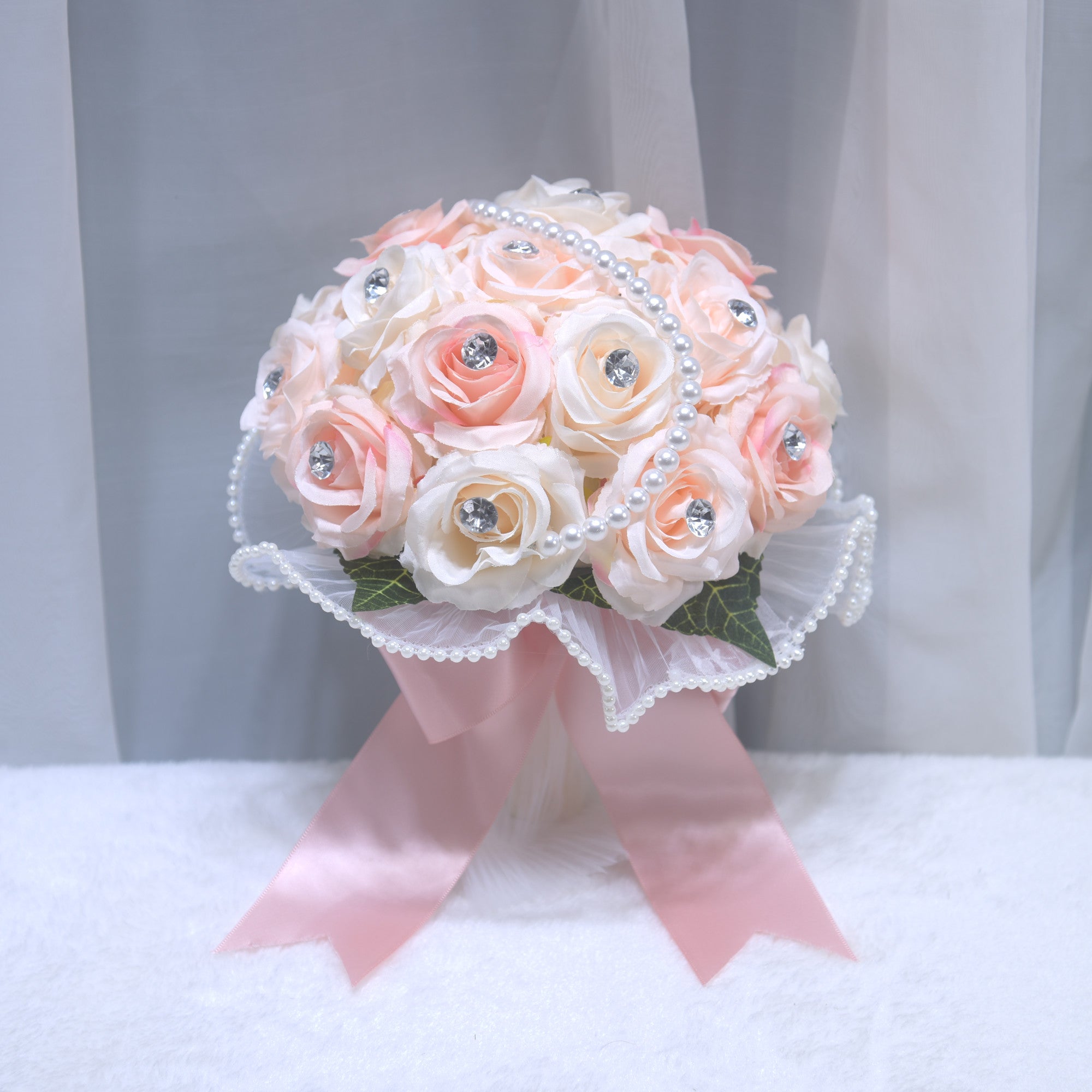 257 Wedding Supplies Handheld Flowers European and American Simulated Roses Bridal Handheld Flowers Wedding Handheld Flowers