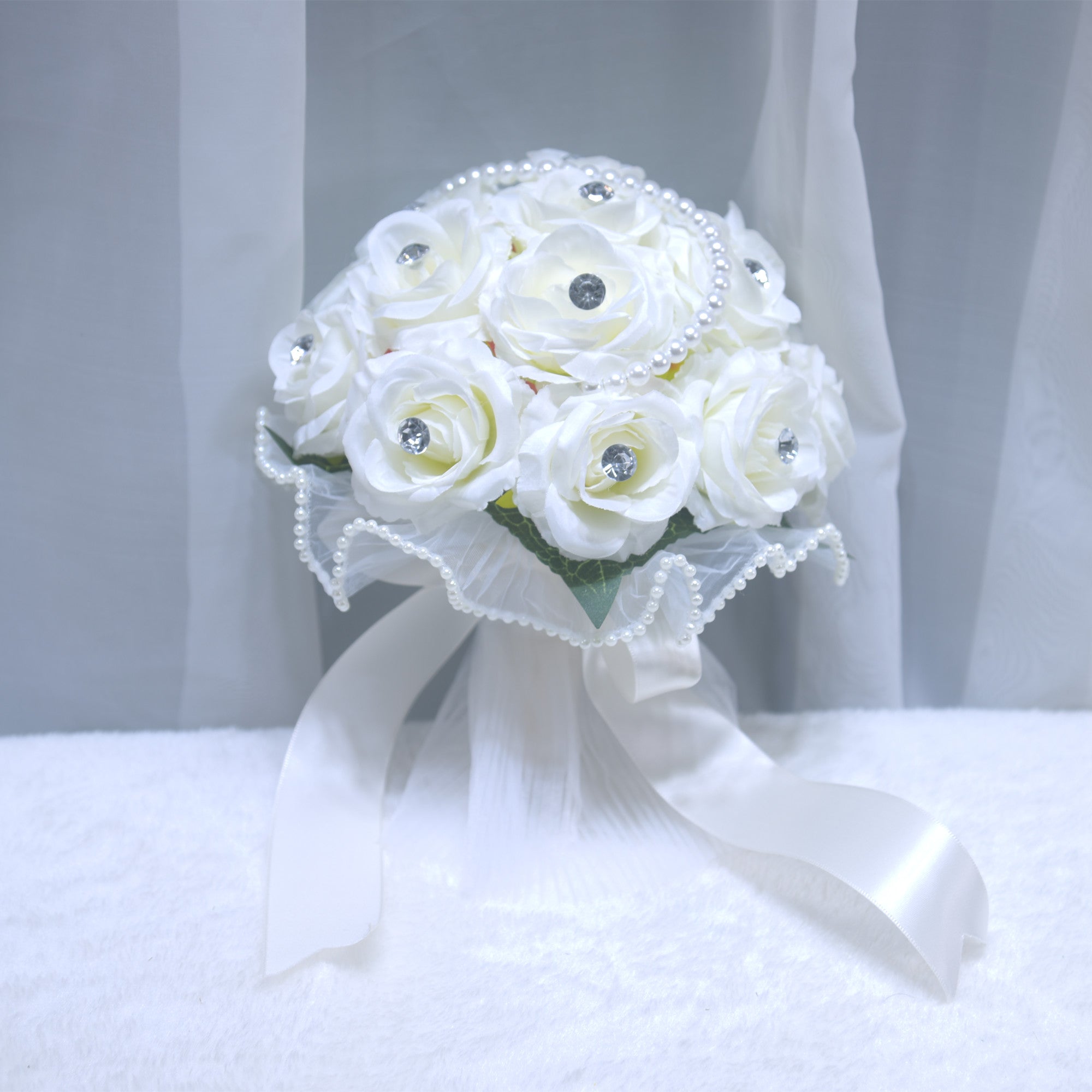257 Wedding Supplies Handheld Flowers European and American Simulated Roses Bridal Handheld Flowers Wedding Handheld Flowers
