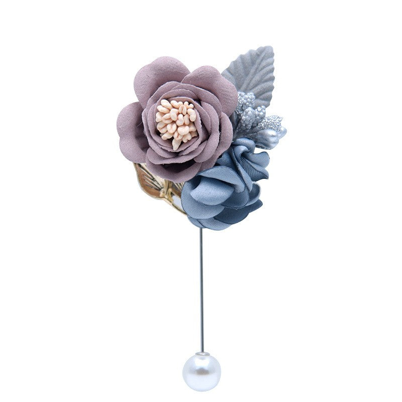 D674 Fabric Wedding Accessories Groom and Bride Wedding Chest Flower Simulation Flower Halloween Companion Gift