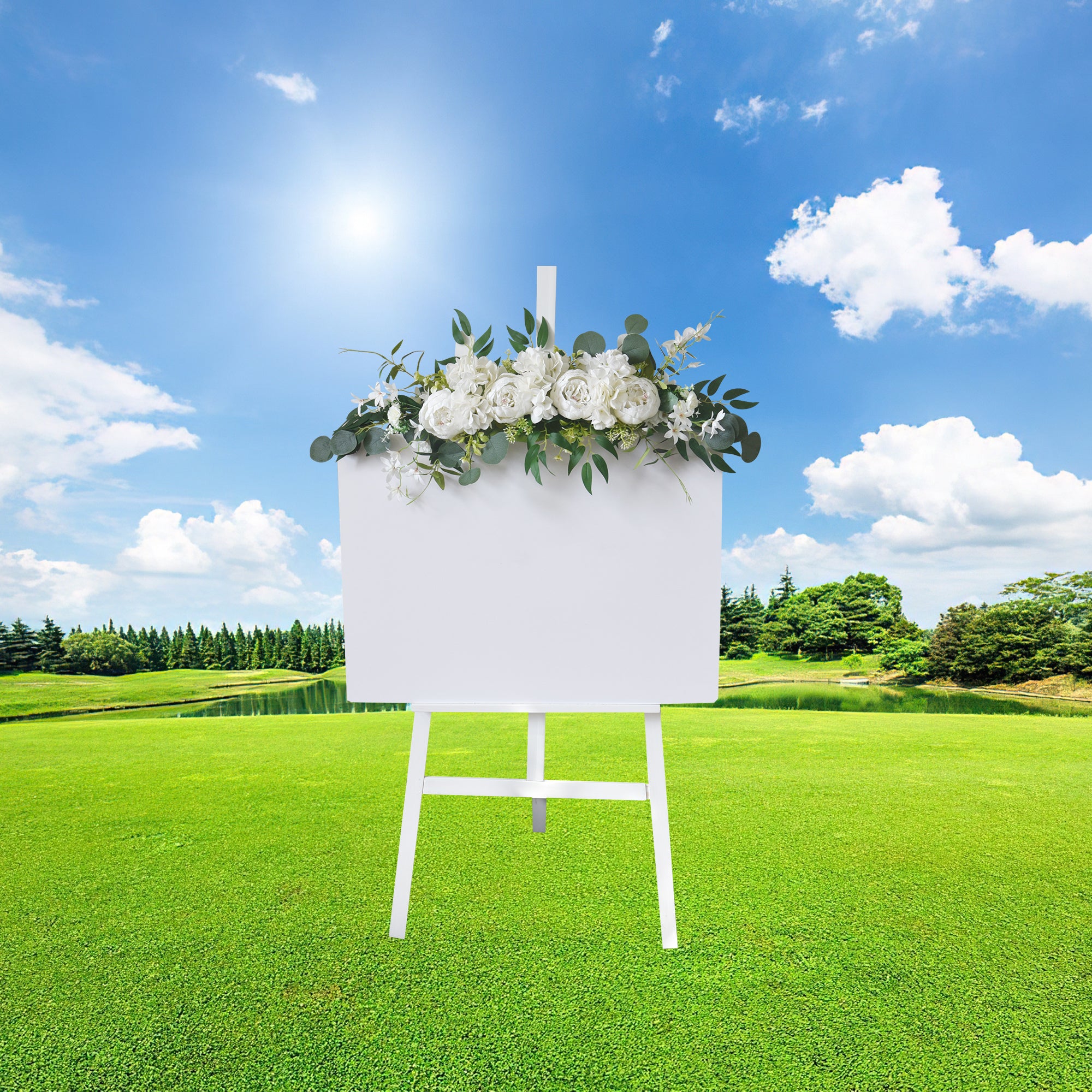 149 Simulated peony flower lintel, wedding display stand, welcome sign, flower mirror, flower door decoration