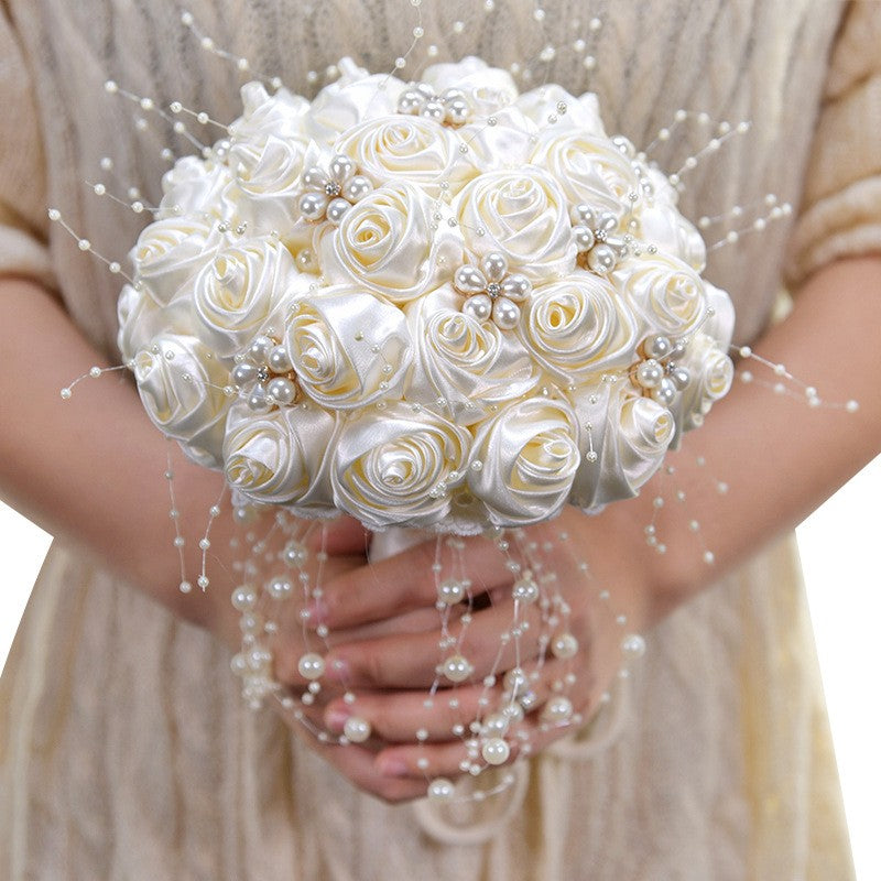 809 Wedding bride holding flower bead simulation flower forged cloth as a souvenir for Valentine's Day