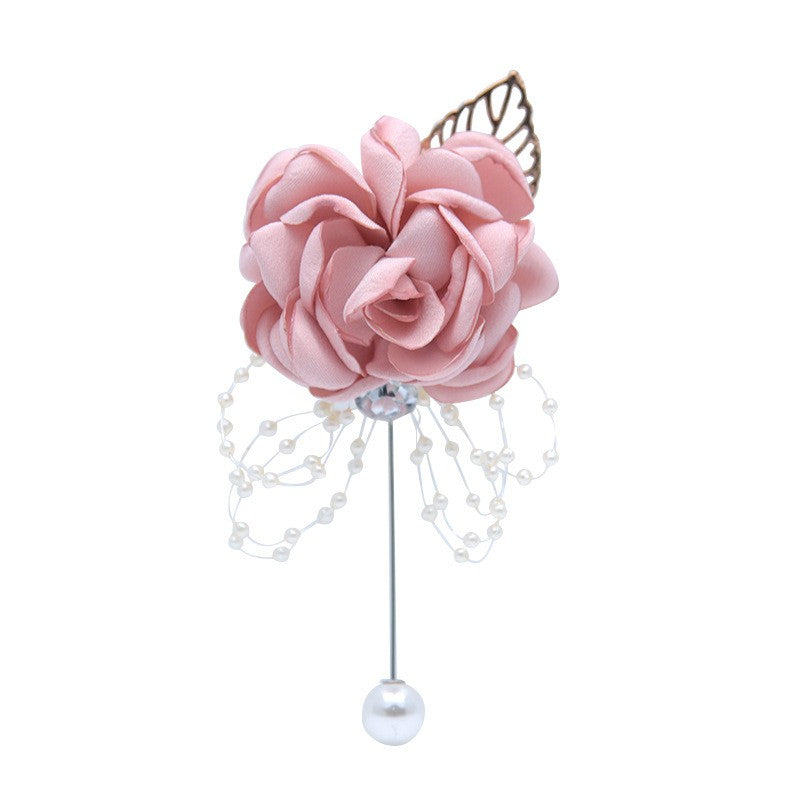 D673Bride bridesmaid sisters group wrist flower corsage wedding supplies children dance hand flower decoration