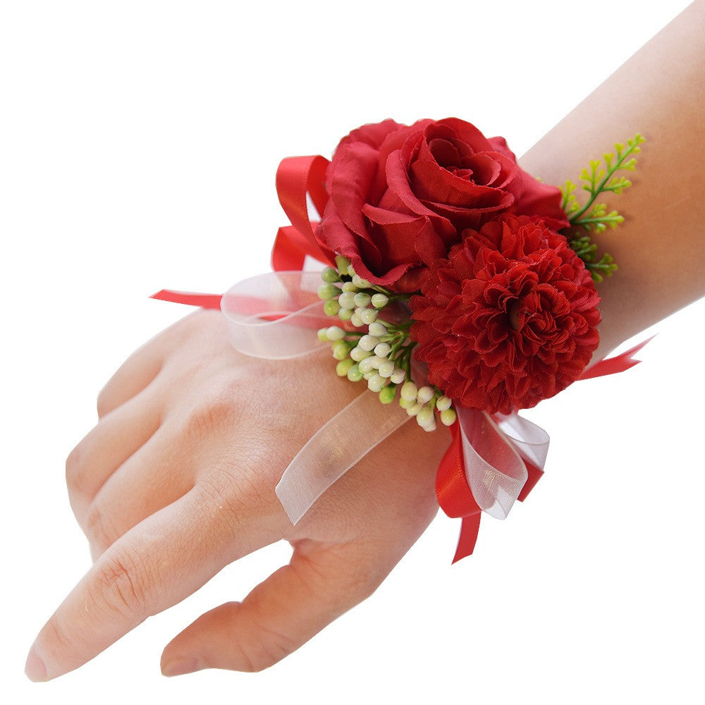 2019Hand ceremony wedding corsage wedding welcome meeting guest Sen Shijin flower bridesmaid sisters wrist flower