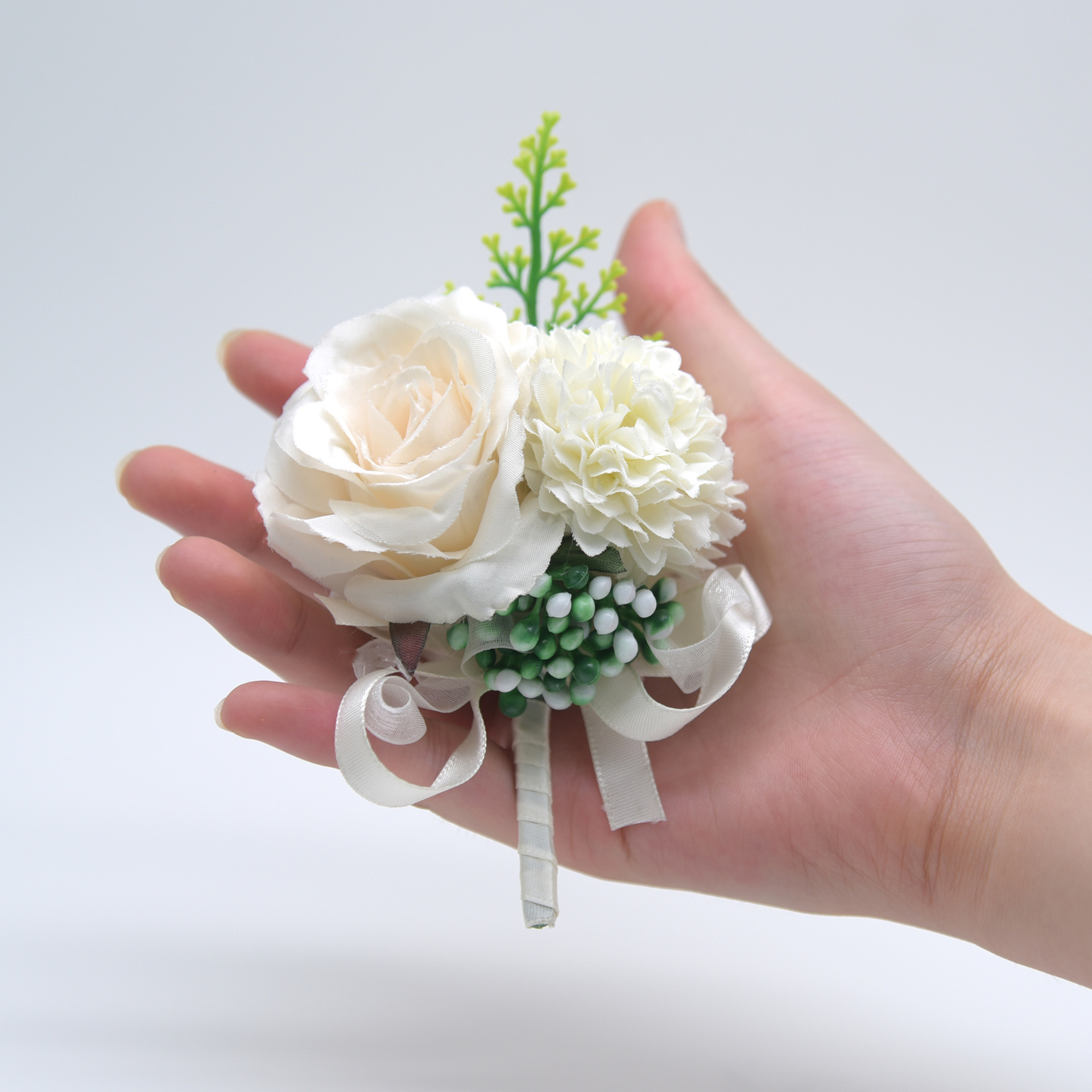 D764Wedding Best Man Groom Wedding Chest Flower Rose Bride Bridesmaids Wedding Wrist Flower Packaging Flower Simulation Flower