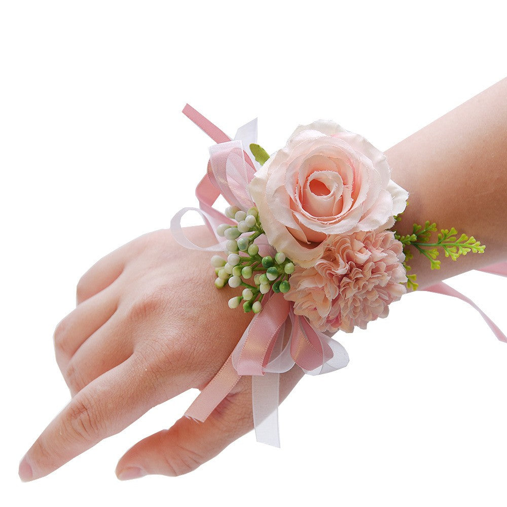 2019Hand ceremony wedding corsage wedding welcome meeting guest Sen Shijin flower bridesmaid sisters wrist flower