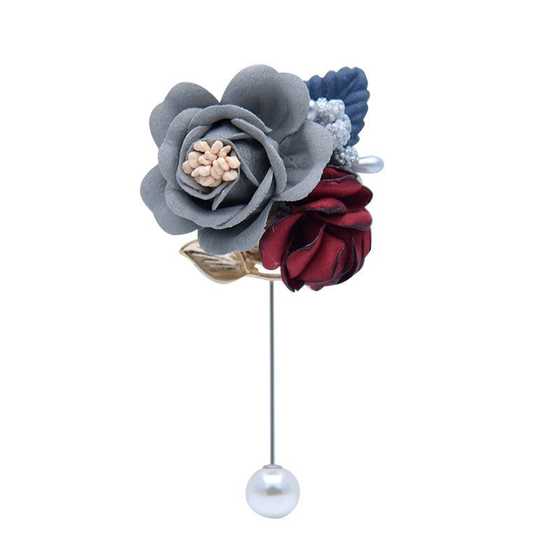 D674 Fabric Wedding Accessories Groom and Bride Wedding Chest Flower Simulation Flower Halloween Companion Gift