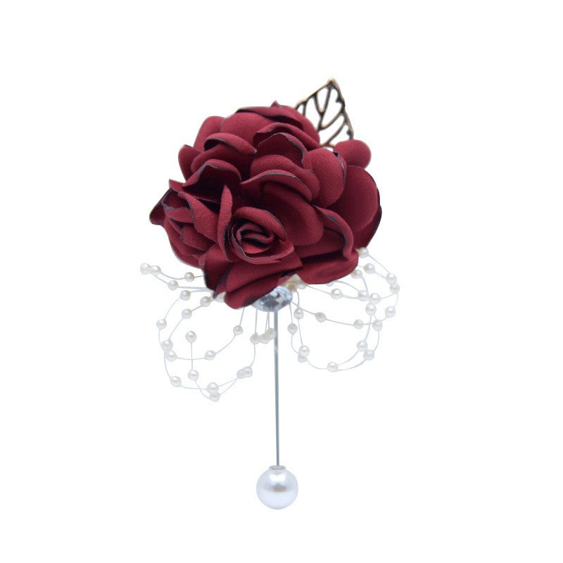 D673Bride bridesmaid sisters group wrist flower corsage wedding supplies children dance hand flower decoration