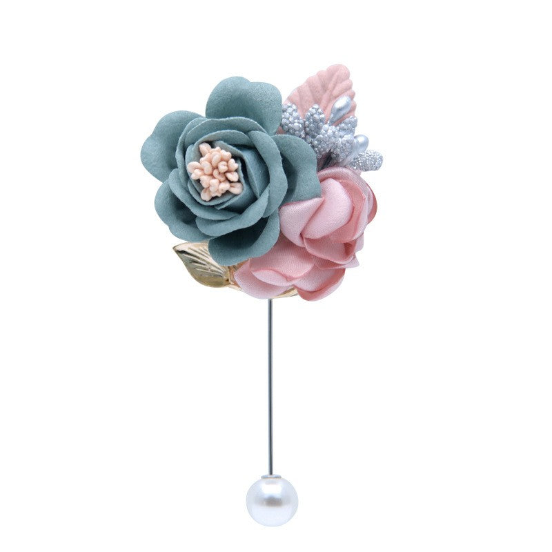 D674 Fabric Wedding Accessories Groom and Bride Wedding Chest Flower Simulation Flower Halloween Companion Gift