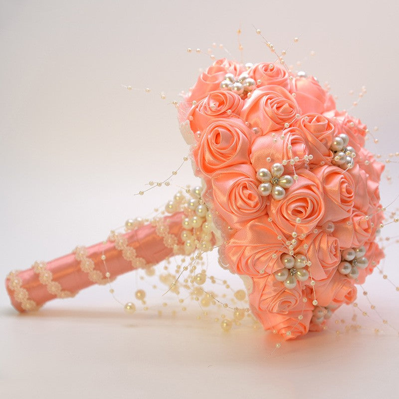 809 Wedding bride holding flower bead simulation flower forged cloth as a souvenir for Valentine's Day