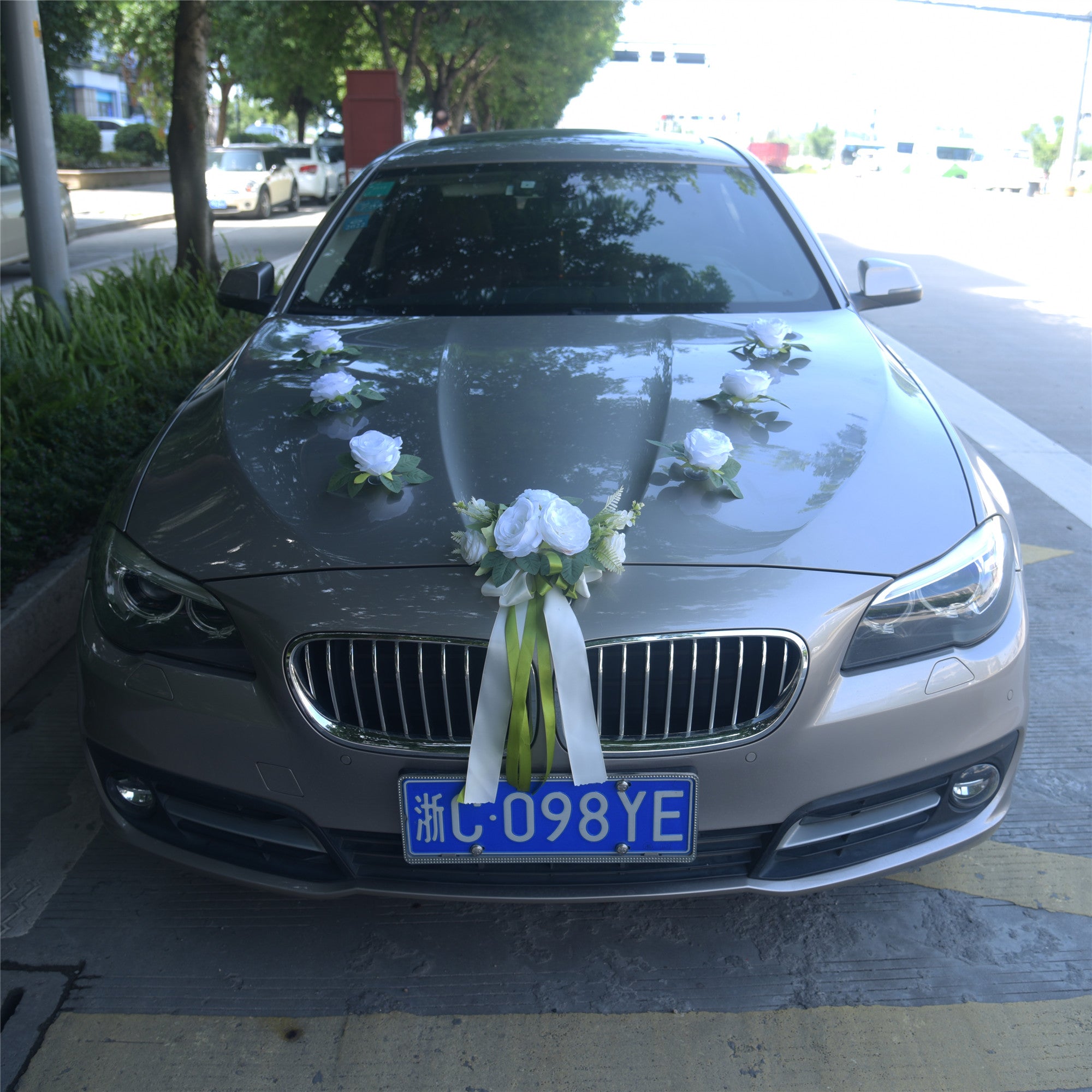 136Wedding car decoration, front flower, wedding supplies, wedding host, wedding car decoration set