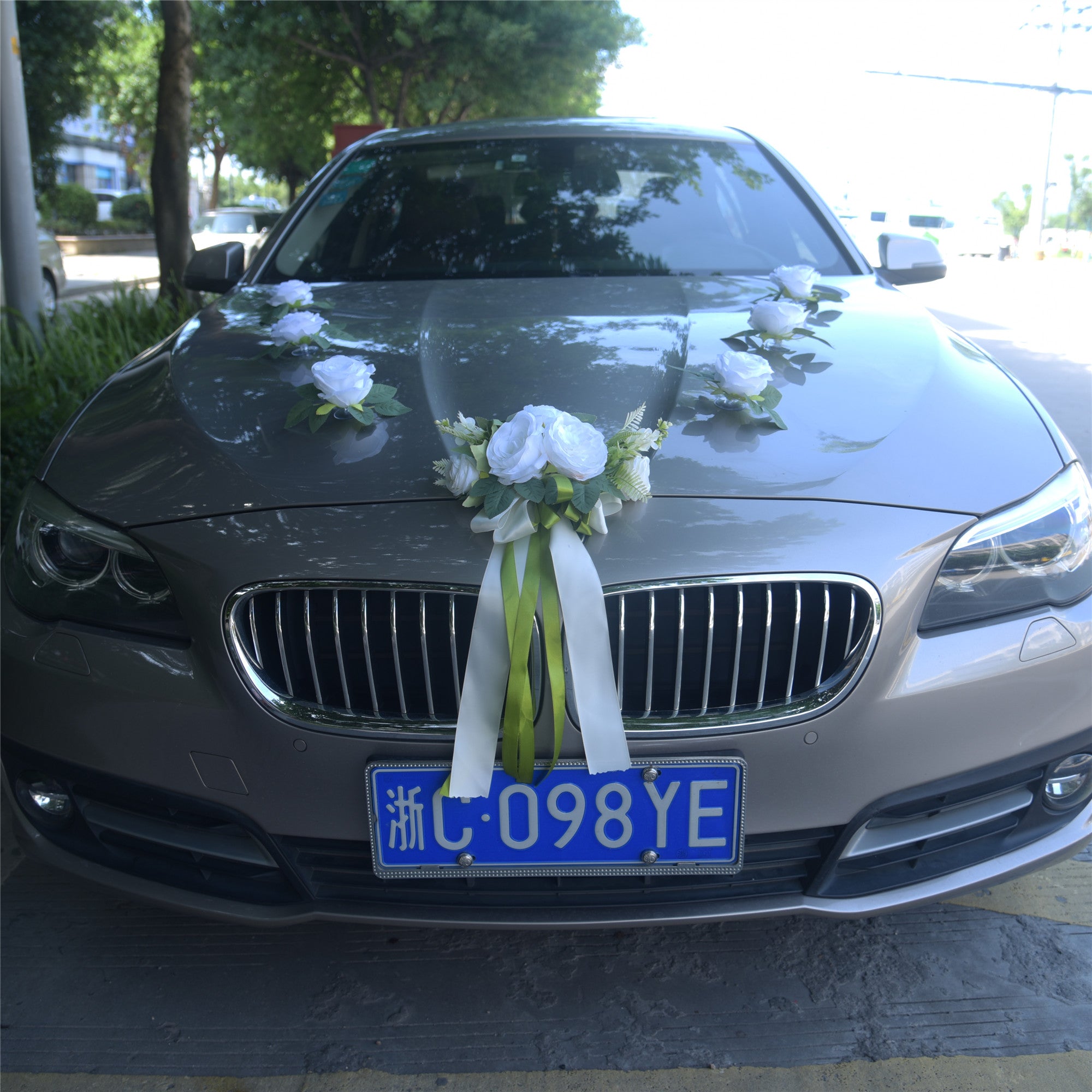 136Wedding car decoration, front flower, wedding supplies, wedding host, wedding car decoration set