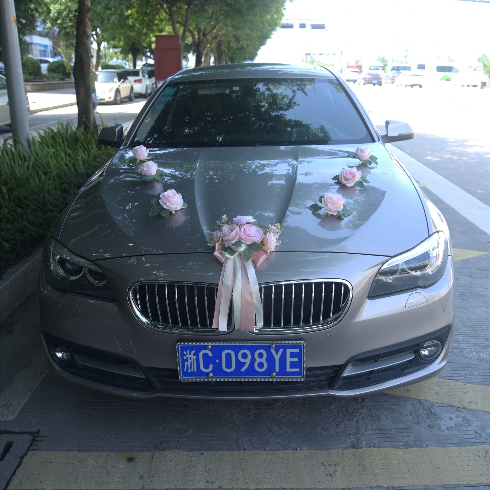 136Wedding car decoration, front flower, wedding supplies, wedding host, wedding car decoration set