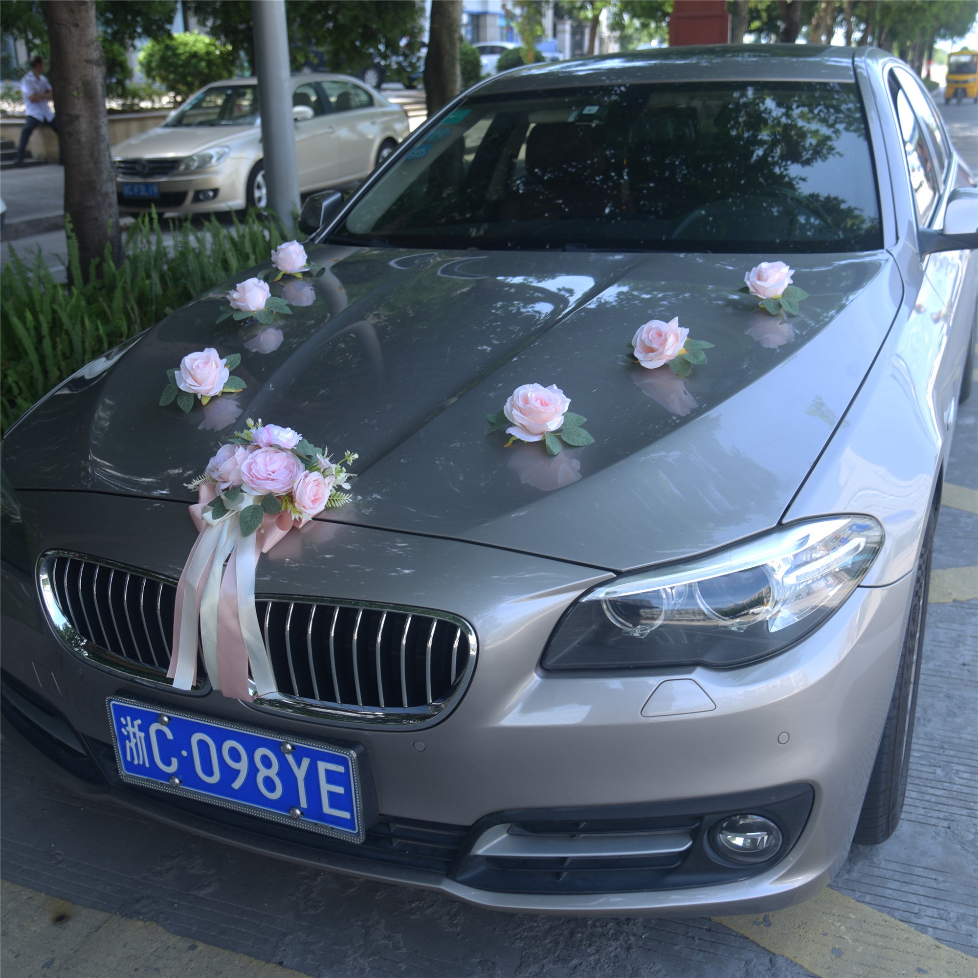 136Wedding car decoration, front flower, wedding supplies, wedding host, wedding car decoration set