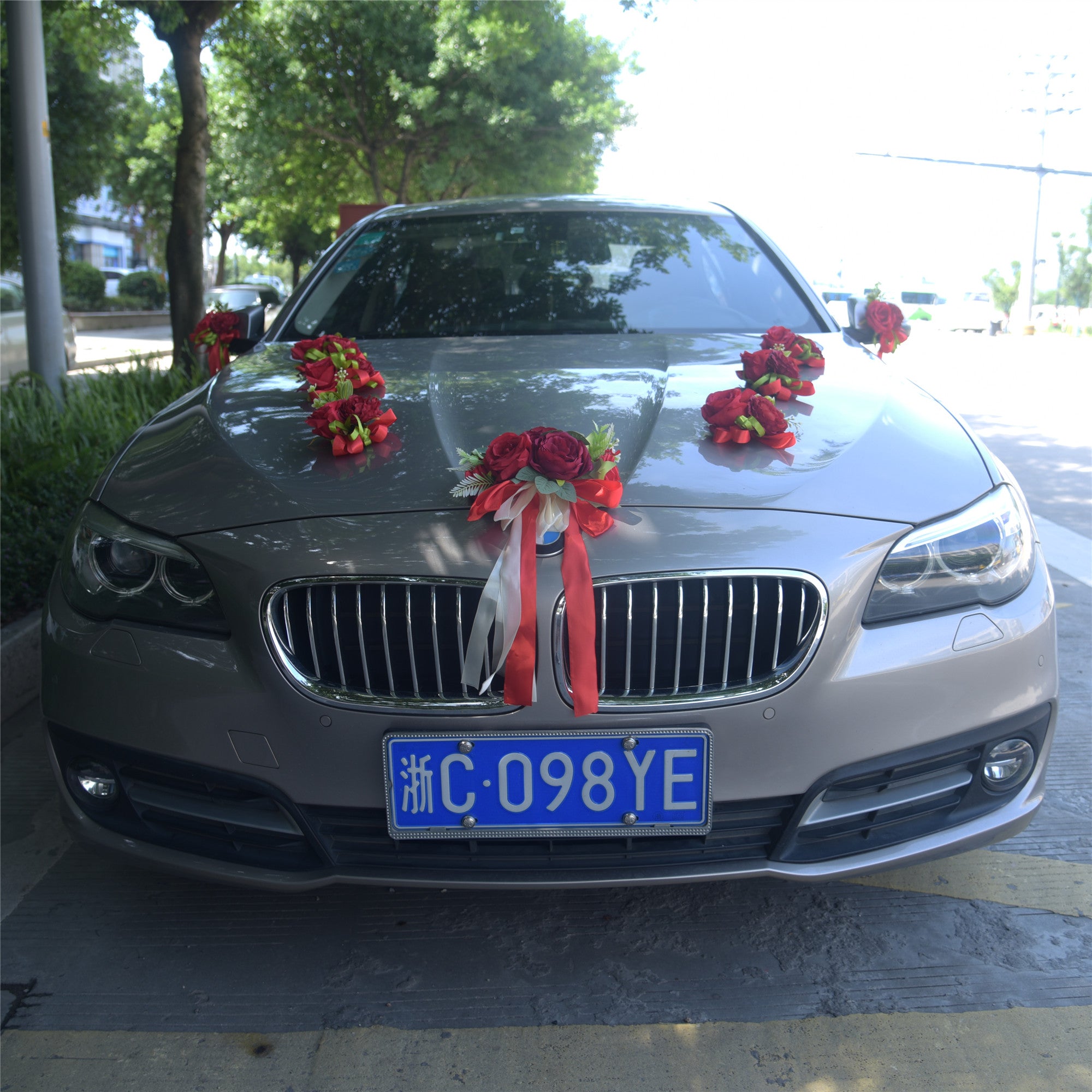 137Wedding car decoration, front flower, wedding supplies, wedding host, wedding car decoration set