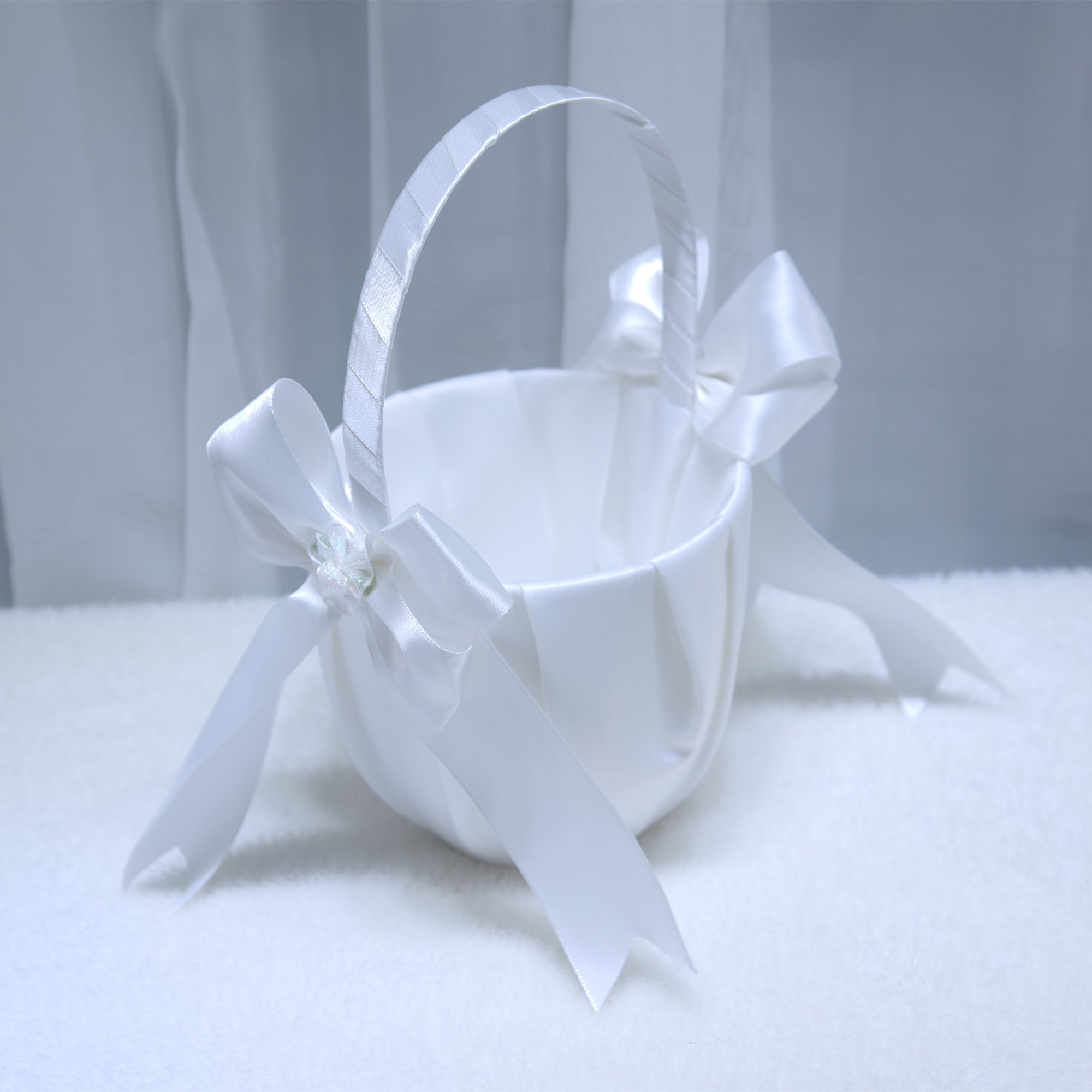 175Western style wedding flower basket, wedding small flower basket, bow tie, ribbon flower girl, hand-held flower basket