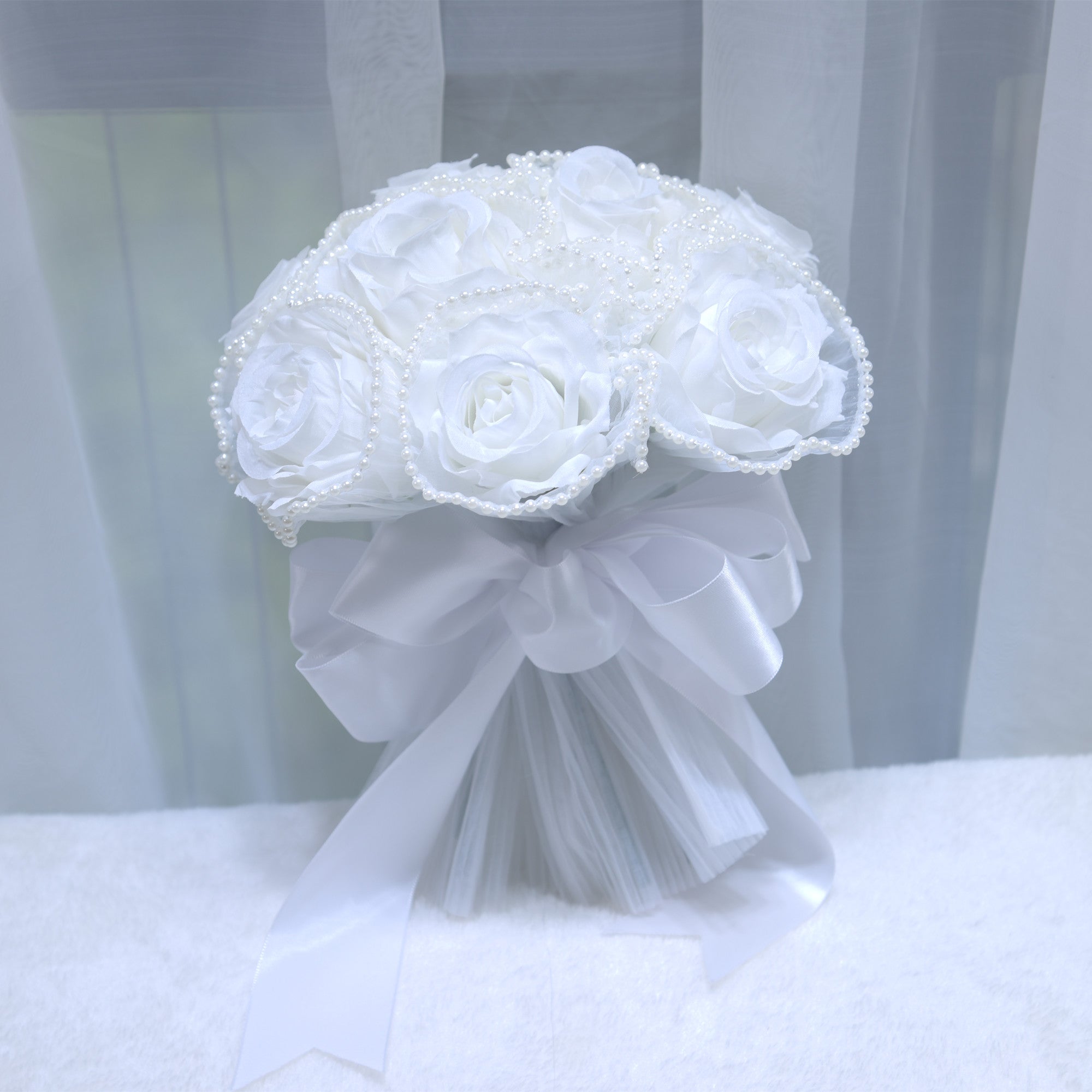 190Outdoor Wedding Simulation Rose Handheld Flower Western Bridal Handheld Flower