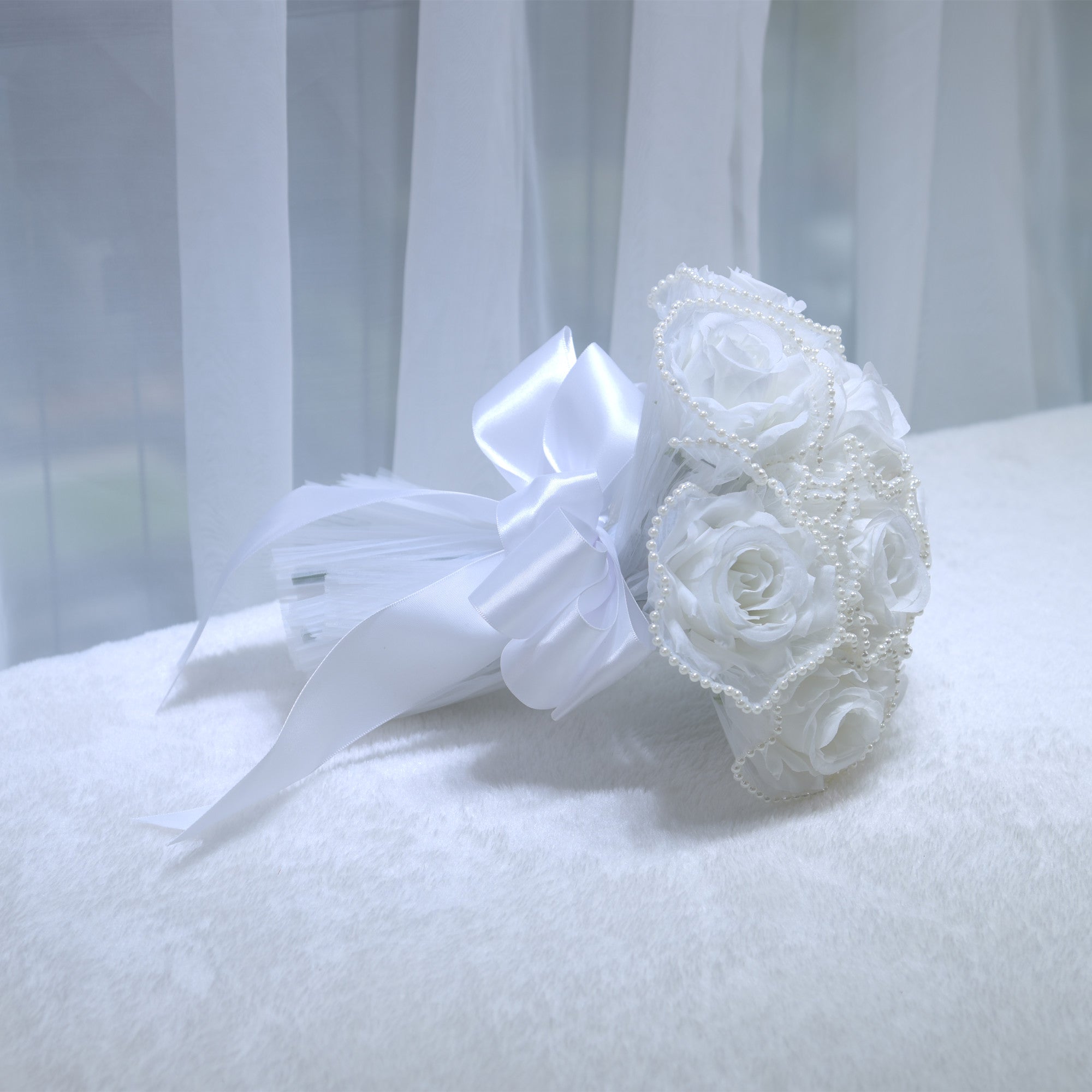 190Outdoor Wedding Simulation Rose Handheld Flower Western Bridal Handheld Flower
