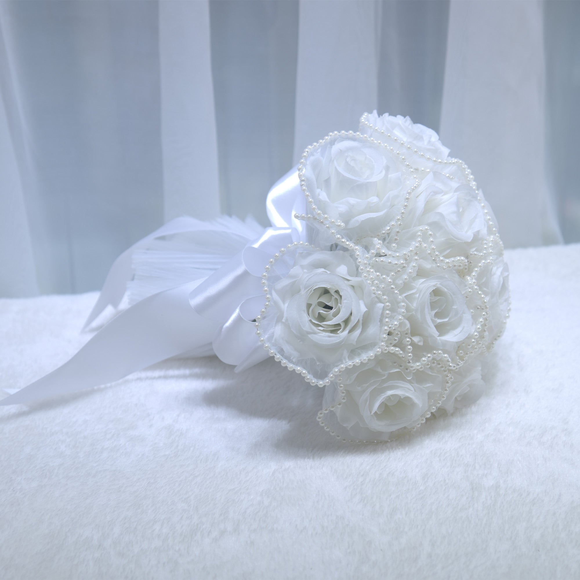 190Outdoor Wedding Simulation Rose Handheld Flower Western Bridal Handheld Flower