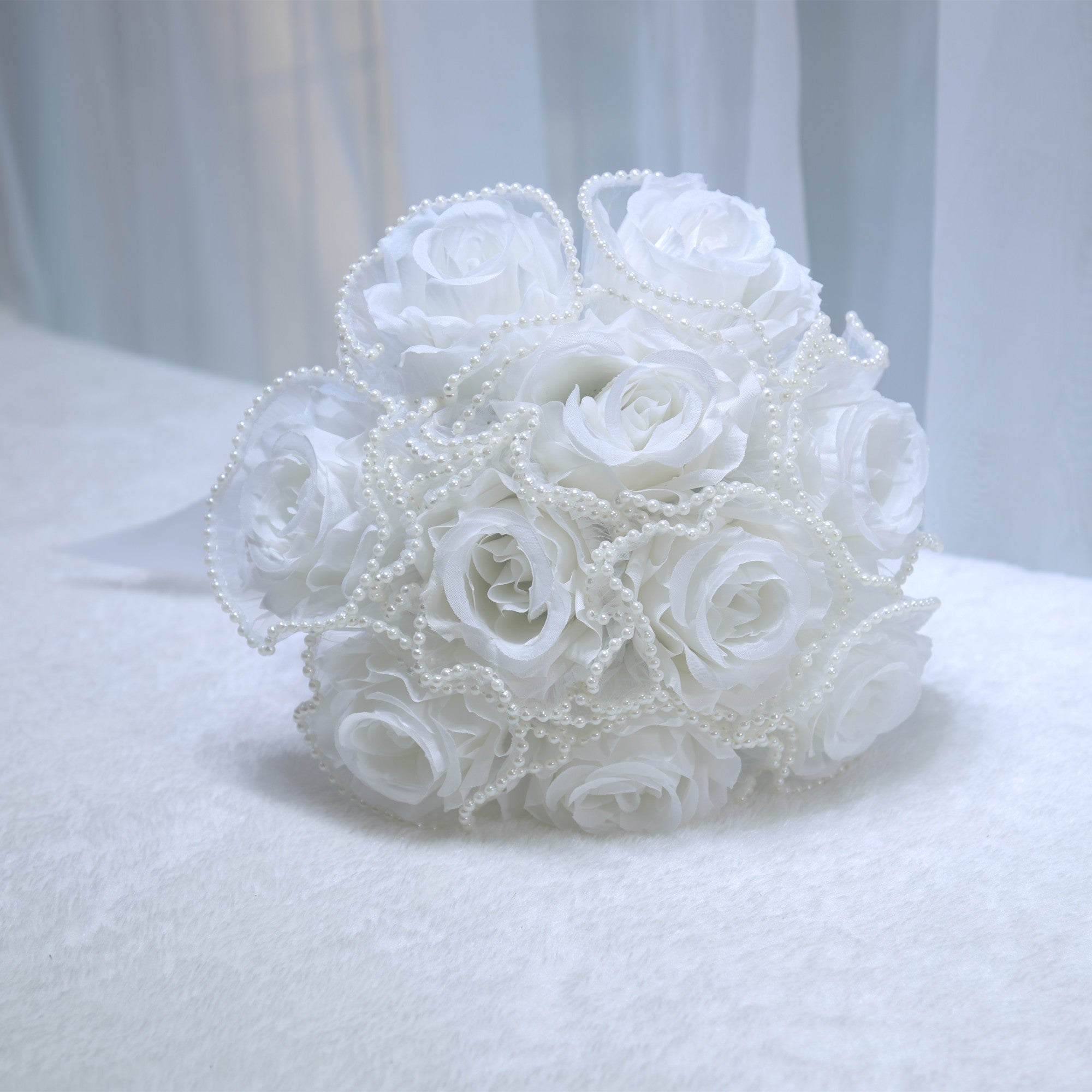190Outdoor Wedding Simulation Rose Handheld Flower Western Bridal Handheld Flower