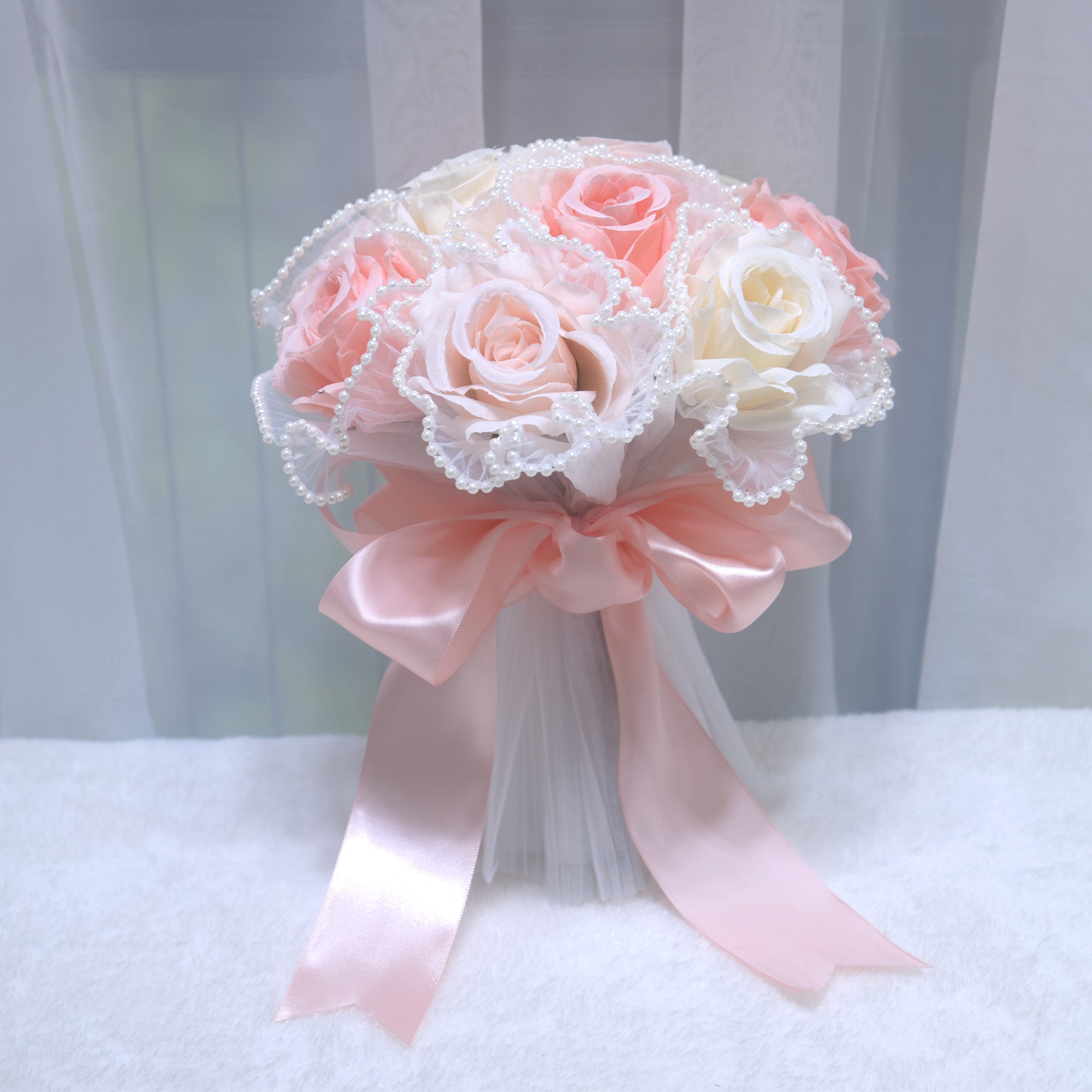 190Outdoor Wedding Simulation Rose Handheld Flower Western Bridal Handheld Flower