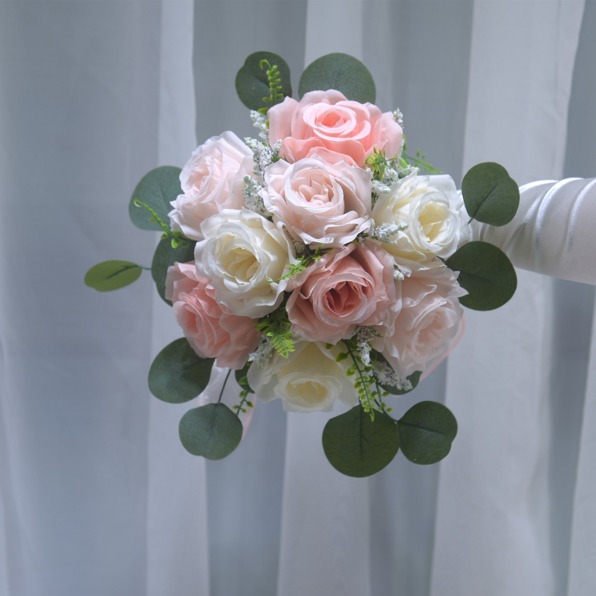 199 Bridal Wedding Holding Flowers Proposal Forest Rose Simulation Flowers Wedding Photography Props