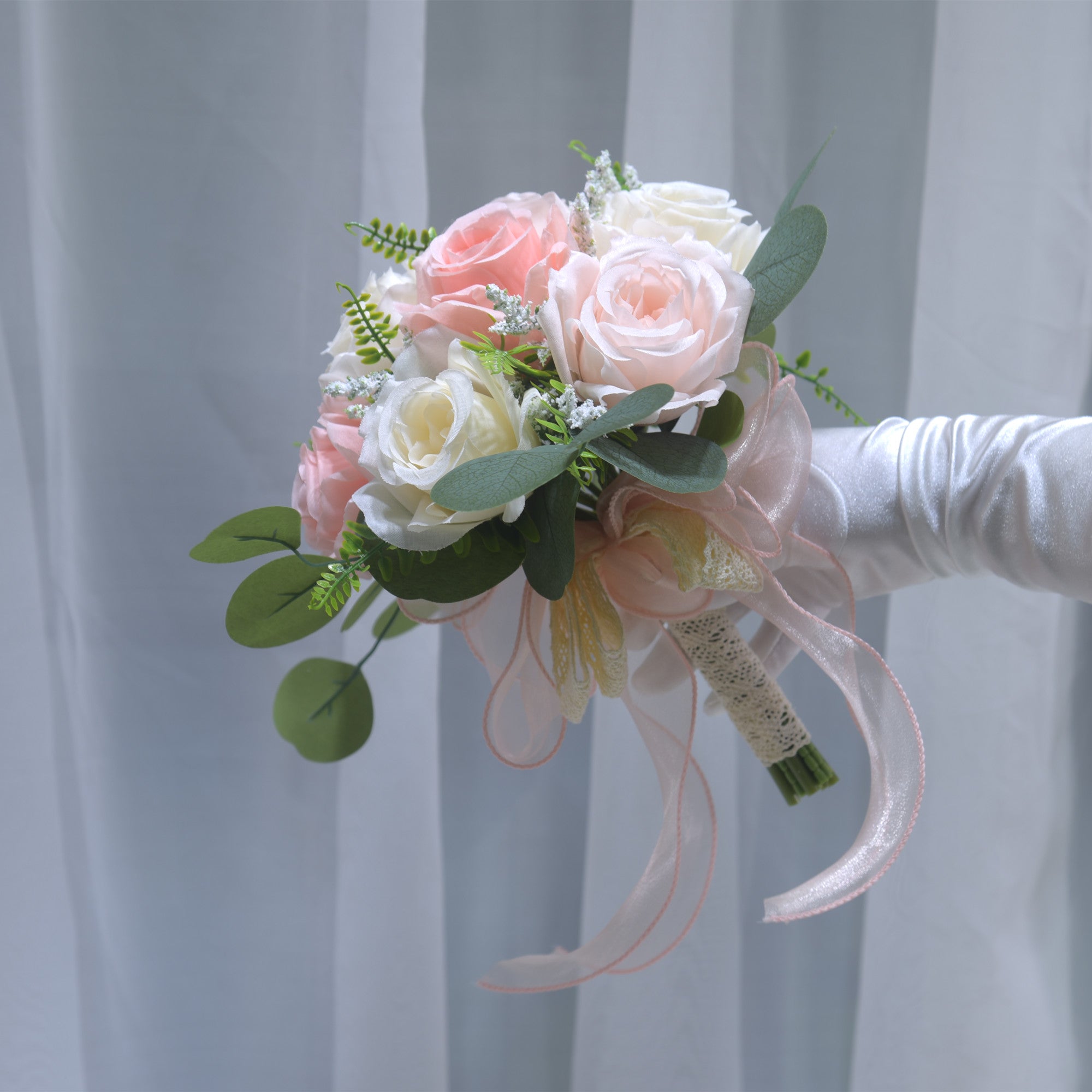 199 Bridal Wedding Holding Flowers Proposal Forest Rose Simulation Flowers Wedding Photography Props