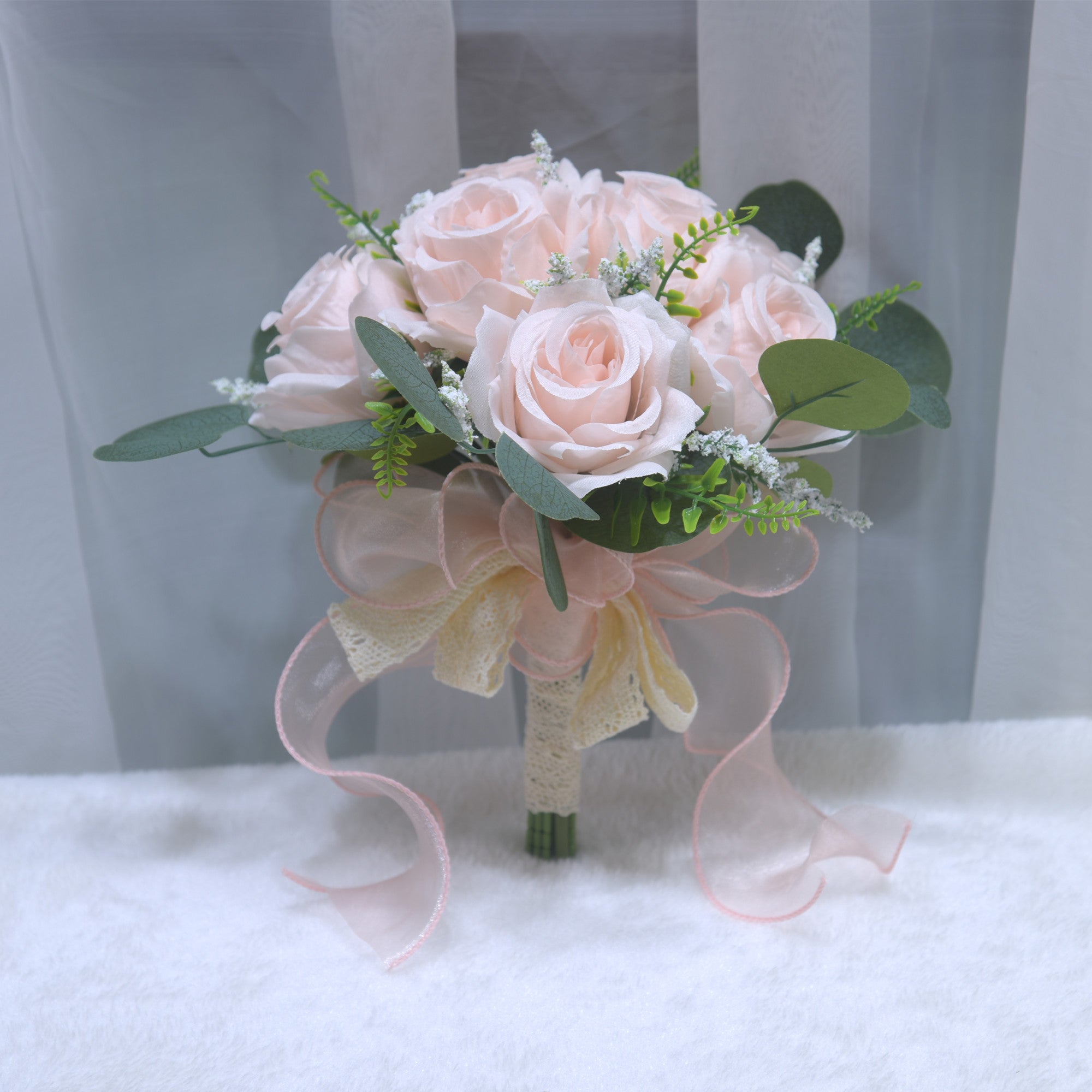 199 Bridal Wedding Holding Flowers Proposal Forest Rose Simulation Flowers Wedding Photography Props