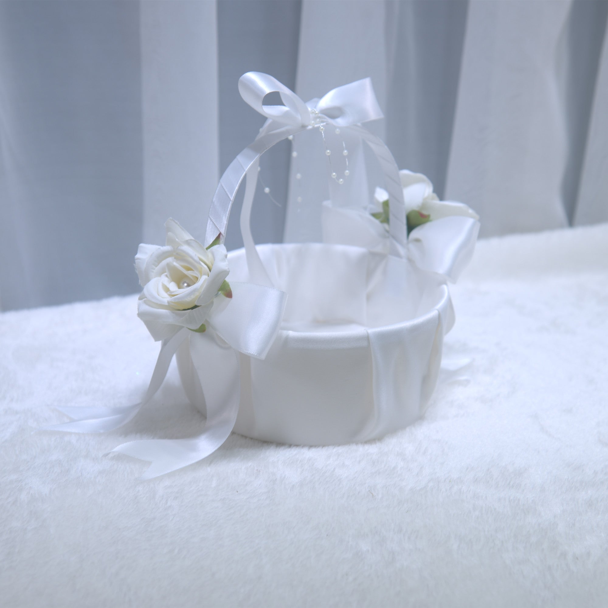 202 Wedding flower basket, flower girl scattering petals, hand-held basket, European lace basket, dance basket