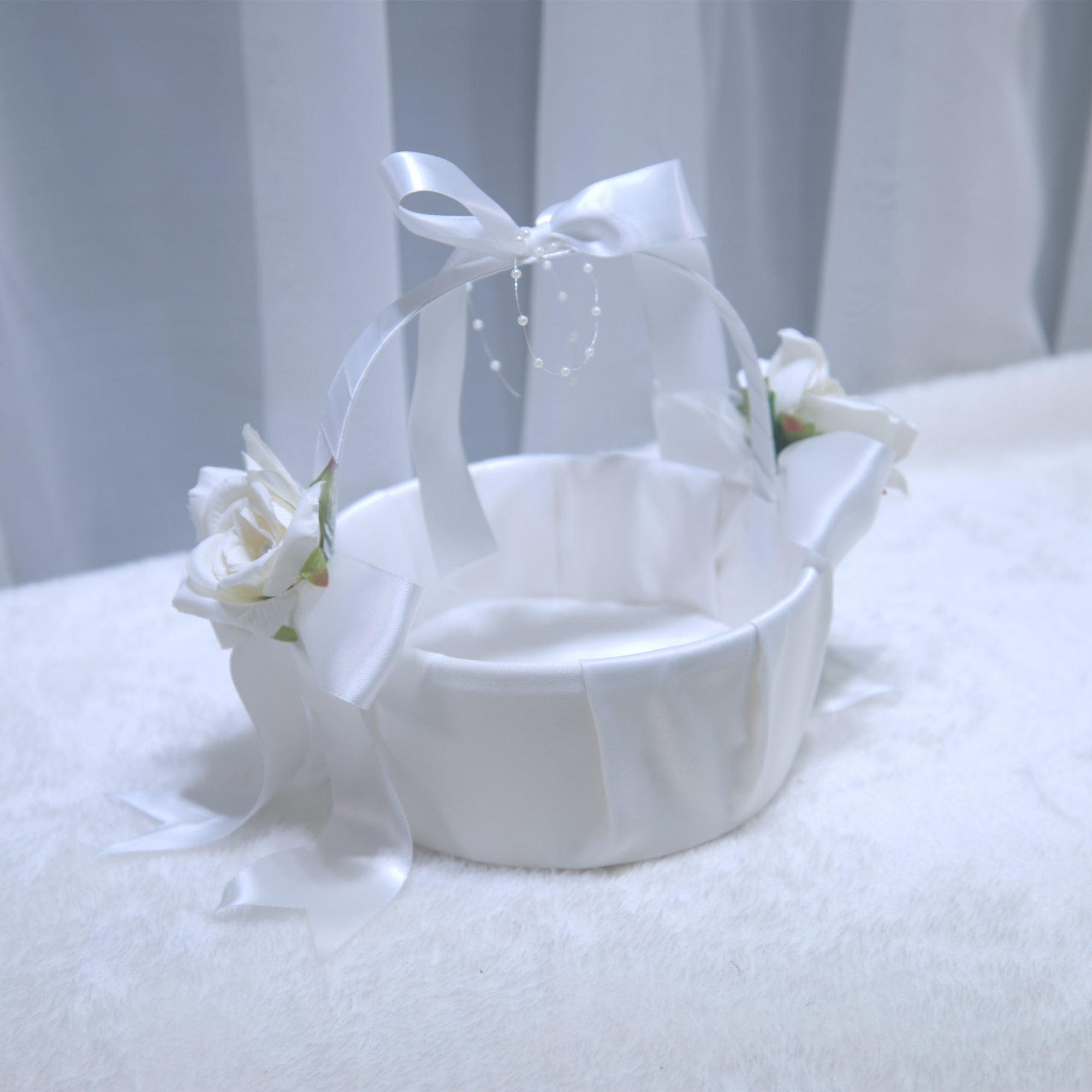 202 Wedding flower basket, flower girl scattering petals, hand-held basket, European lace basket, dance basket