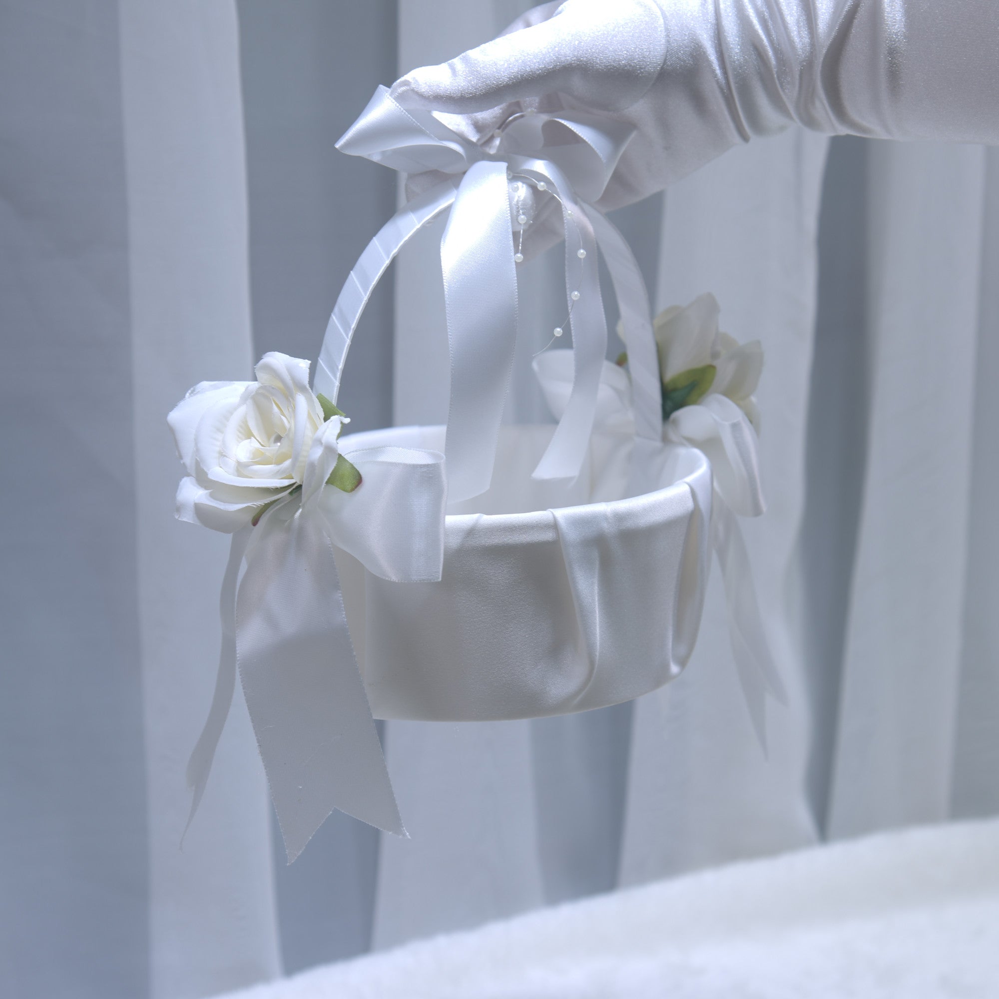 202 Wedding flower basket, flower girl scattering petals, hand-held basket, European lace basket, dance basket