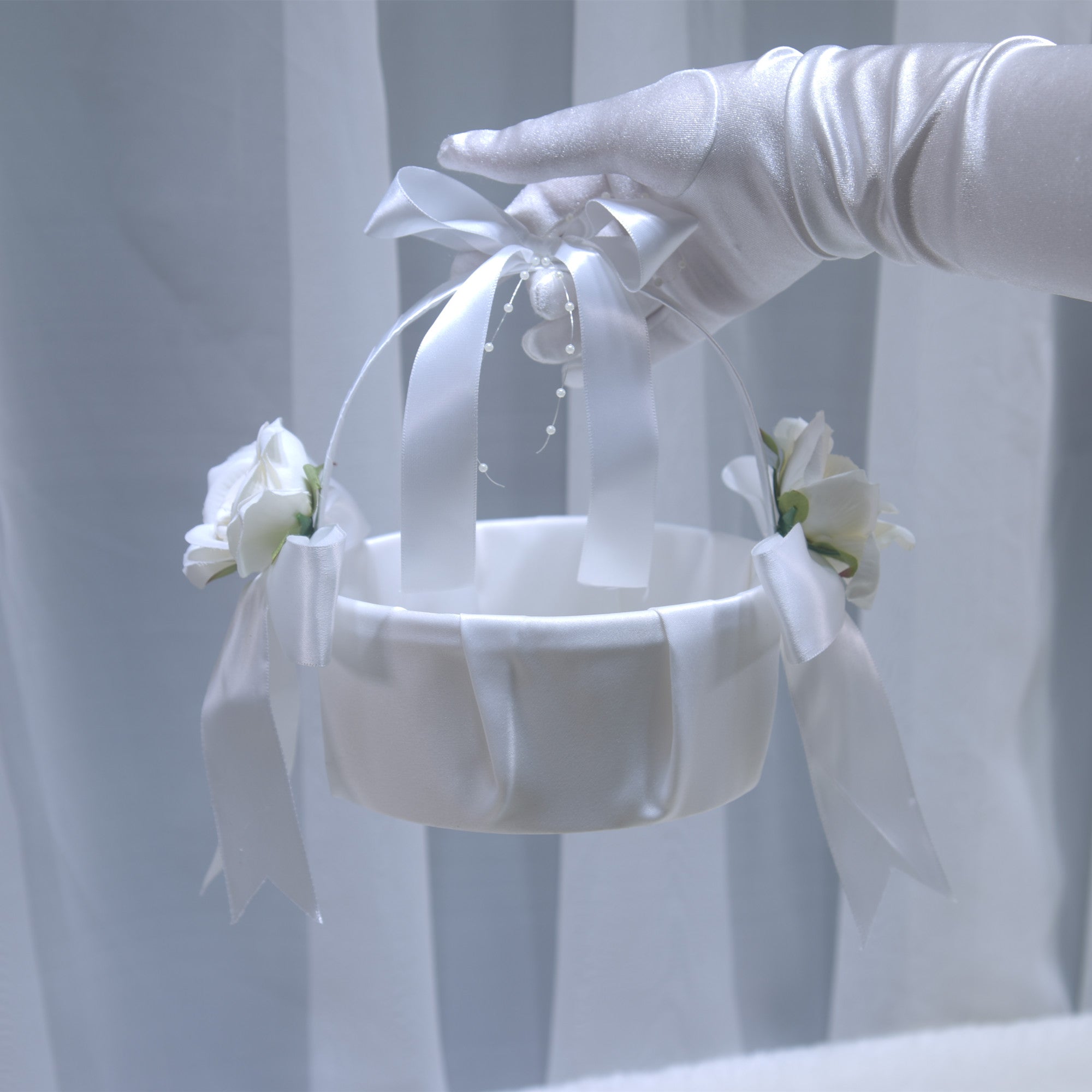 202 Wedding flower basket, flower girl scattering petals, hand-held basket, European lace basket, dance basket