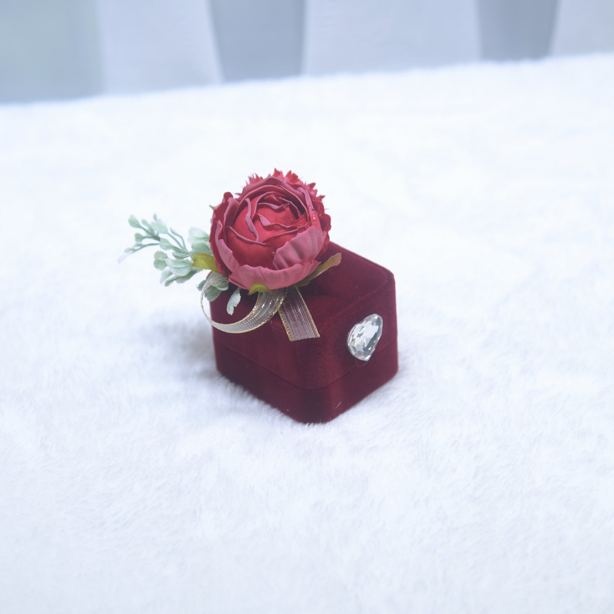 210 Wedding Ring Box Forest Lawn Wedding Exchange Pair Ring Box Simulation Flower Jewelry Box