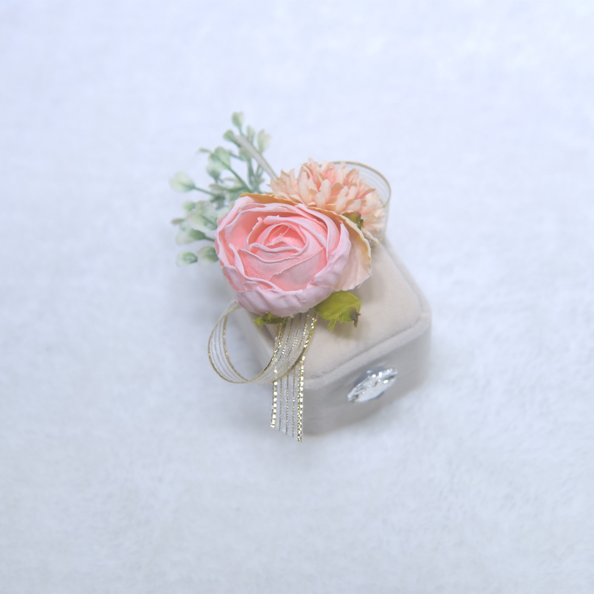 210 Wedding Ring Box Forest Lawn Wedding Exchange Pair Ring Box Simulation Flower Jewelry Box