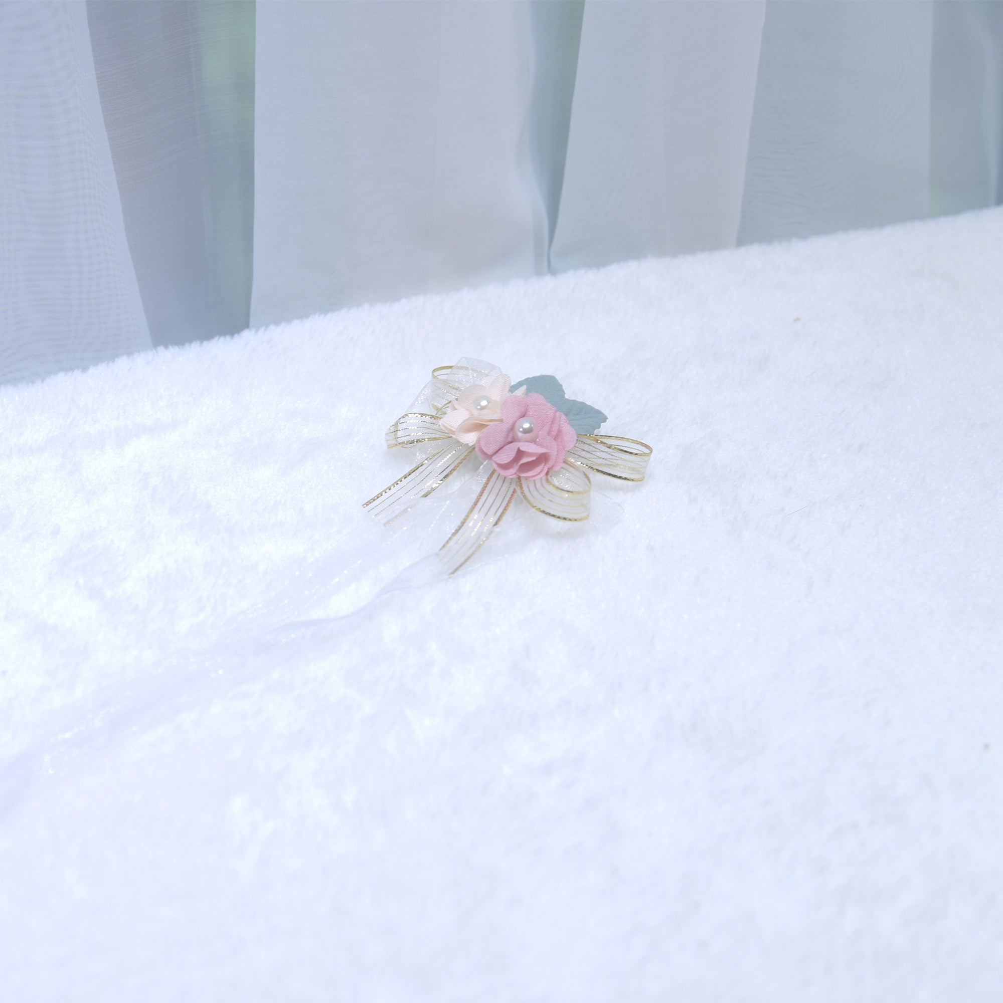 Wedding Bride Bridesmaids Sisters Group Wrist Flowers Flower Ribbon Hand Flowers