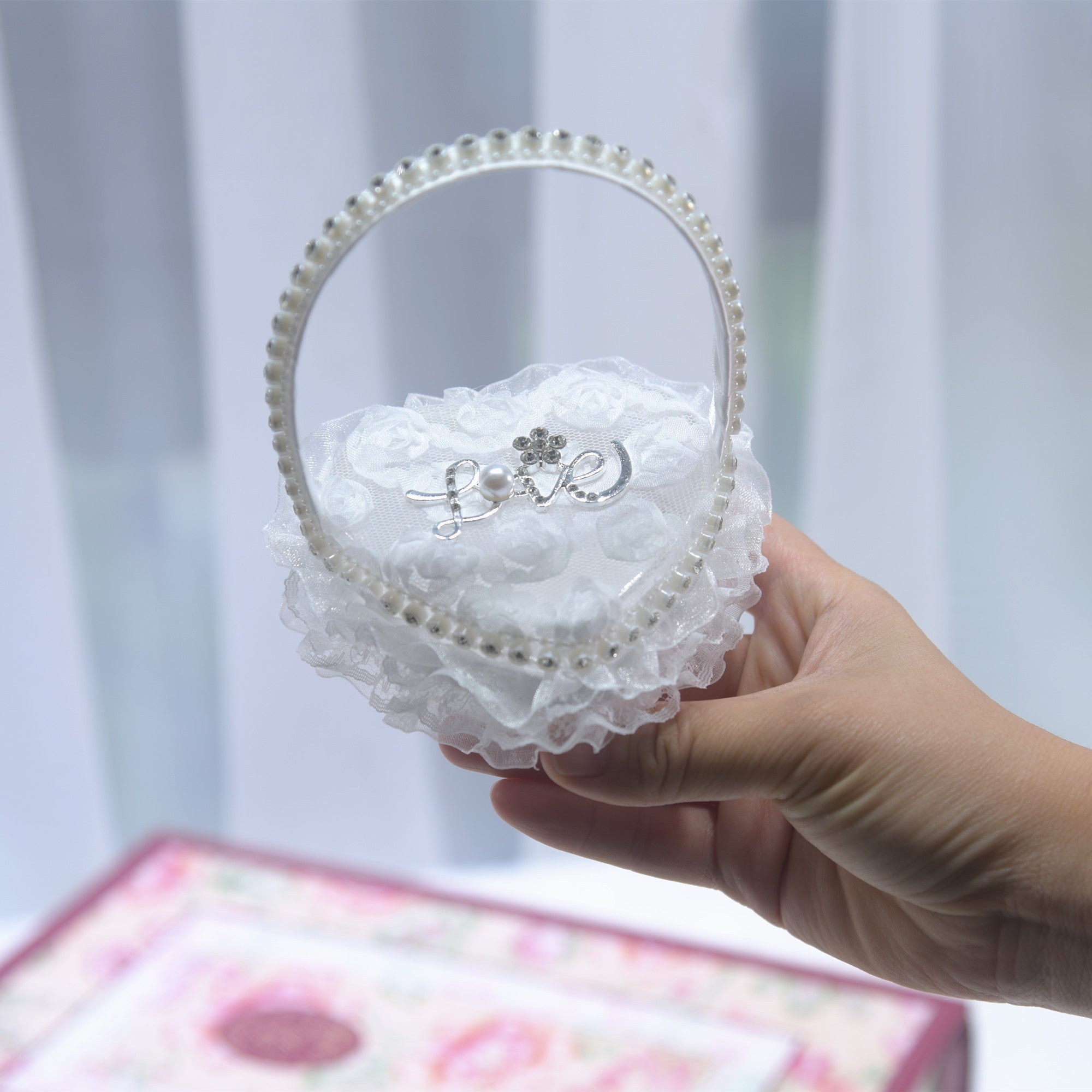 216  Proposal Ring Box Lace Love Wedding Accessories Storage Box Wedding Candy Box