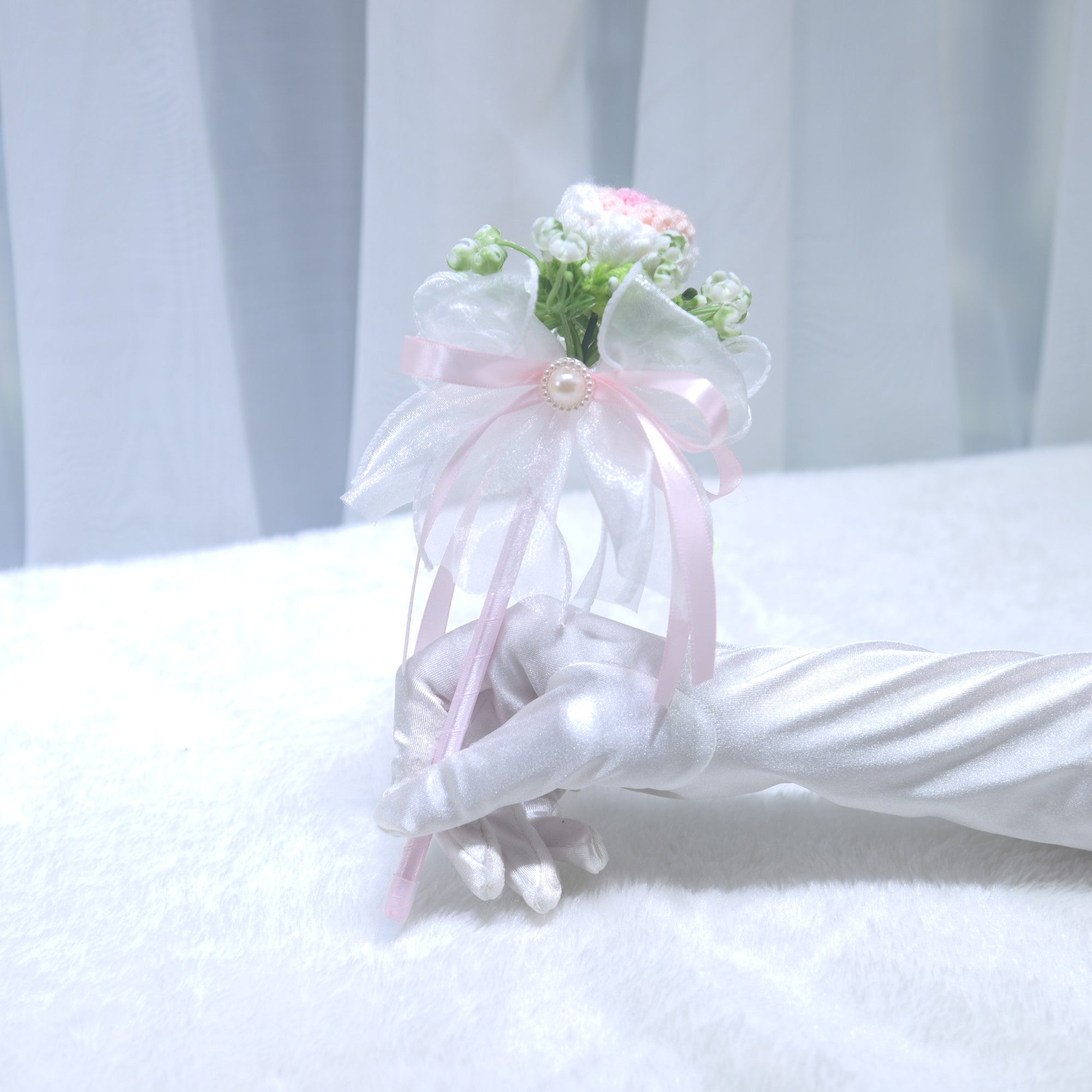 235 Simulation Flower Pen Knitted Yarn Rose Signature Pen Holiday Gift Wedding Signature Pen