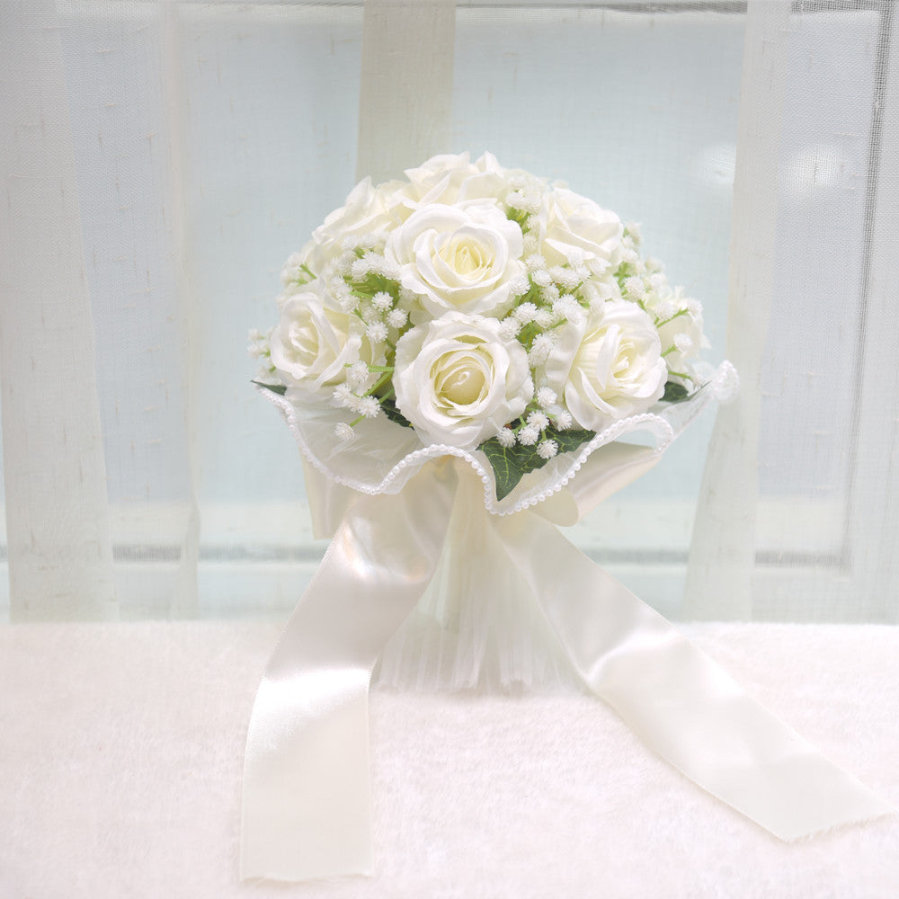 093 Rose filled sky with stars, holding flowers, wedding certificate, bride's simulated flower shooting, silk flower, Christmas Valentine's Day gift