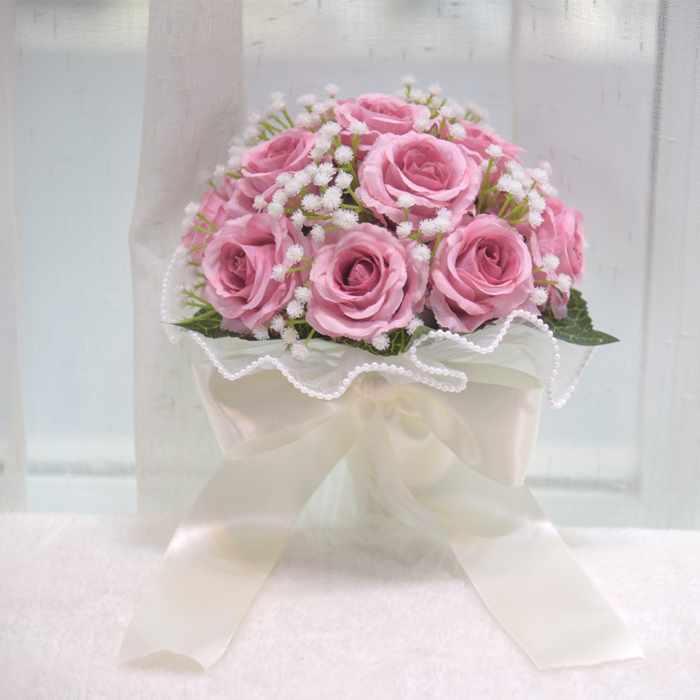 093 Rose filled sky with stars, holding flowers, wedding certificate, bride's simulated flower shooting, silk flower, Christmas Valentine's Day gift